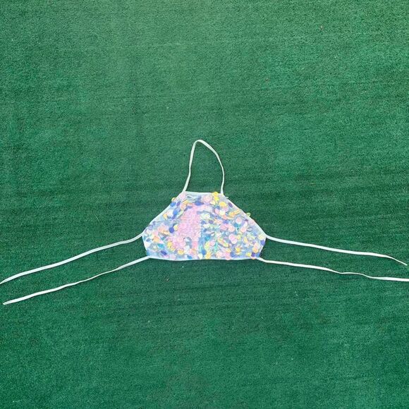 Iridescent Sequin Halter Top | Size S - Picture 5 of 8